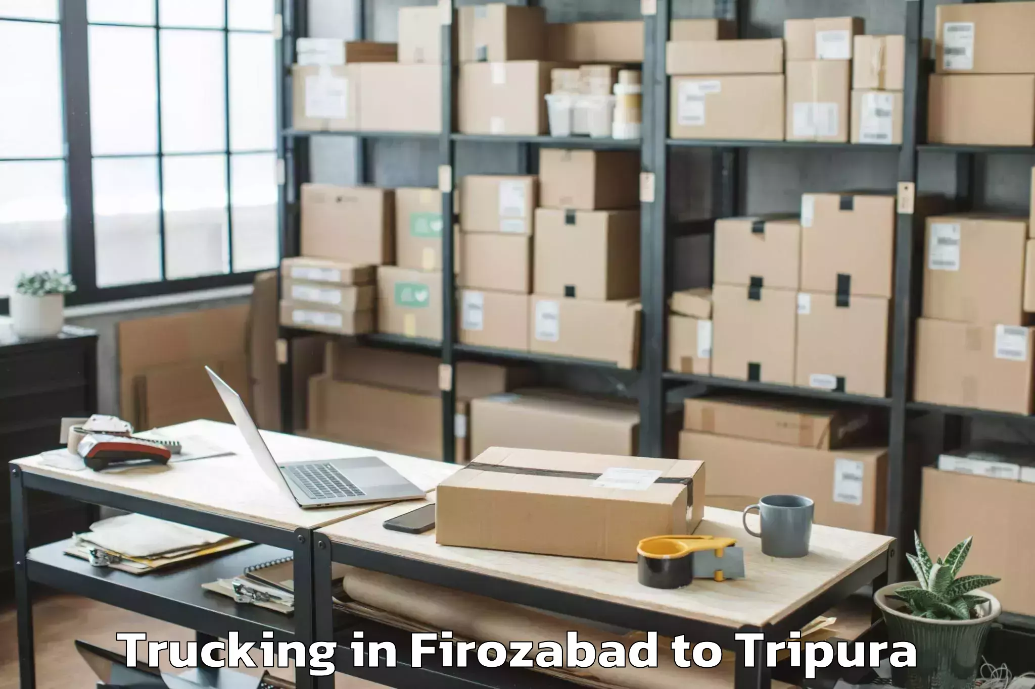 Trusted Firozabad to Panisagar Trucking